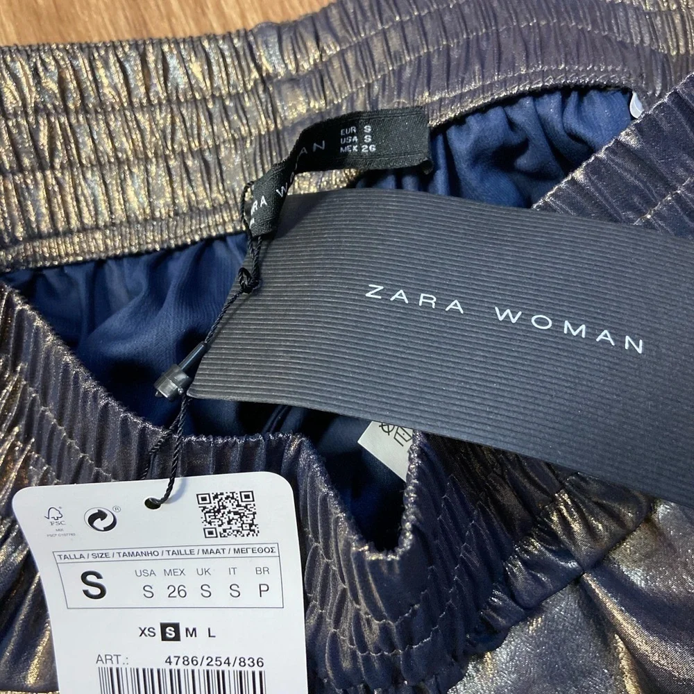 ZARA metallic ballon joggers style pants